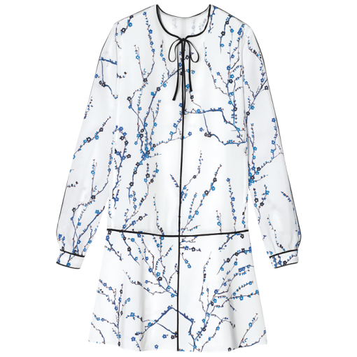 Longchamp 櫻花樹印花連身裙