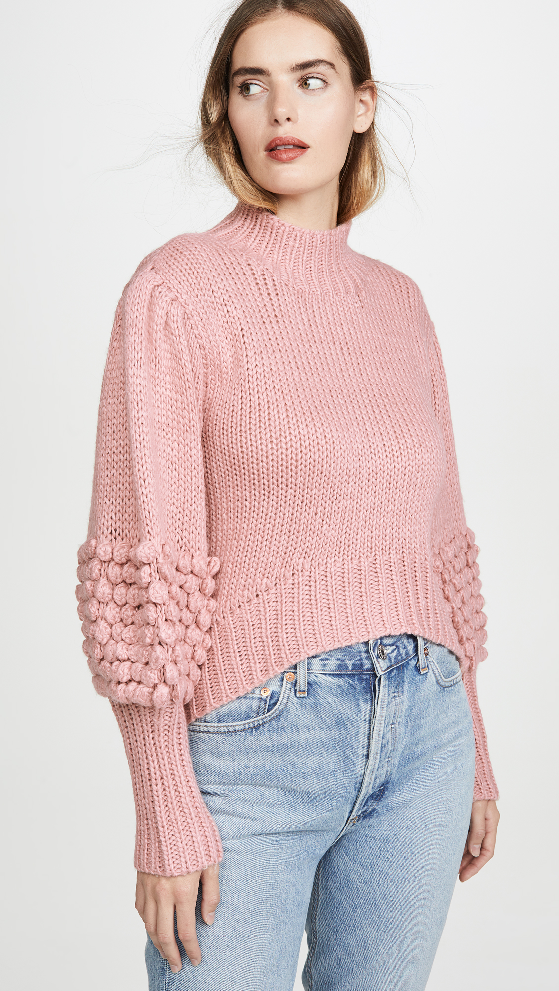 粉粉高好感度的針織毛衣